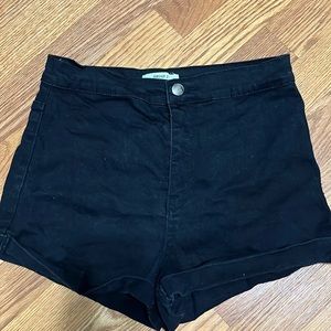 Black jean shorts size 2